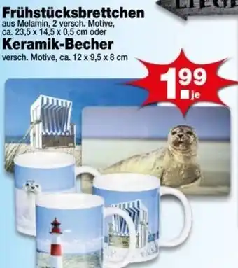Krümet Sonderposten Frühstücksbrettchen oder Keramik Becher Angebot