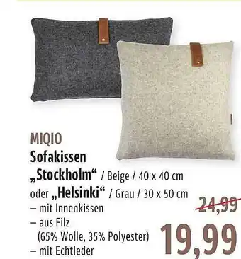 BUNGERT Miqio sofakissen stockholm oder helsinki Angebot