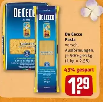 REWE City De Cecco Pasta 500g Angebot