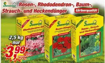 Posten Börse Sonnenhof Rosen, Rhododendron, Baum, Strauch und Heckendünger 2,5 kg Angebot