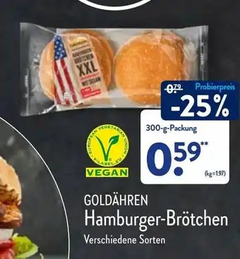 Aldi Nord Goldahren Hamburger-Brotchen 300g Angebot