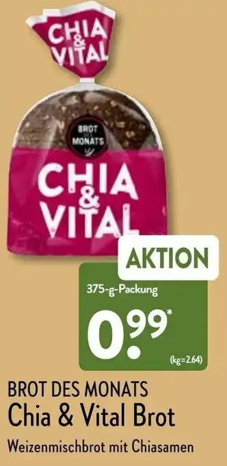 Aldi Nord Brot des Monats Chia & Vital Brot 375g Angebot