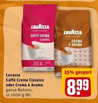 REWE City Lavazza Caffè Crema Classico oder Crema e Aroma 1000g Angebot