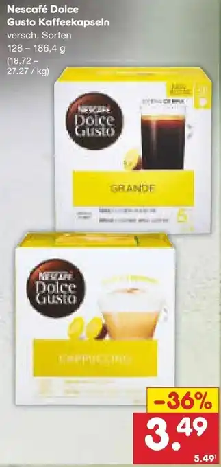 Netto Marken-Discount Nescafé Dolce Gusto Kaffeekapseln 128-186,4 g Angebot