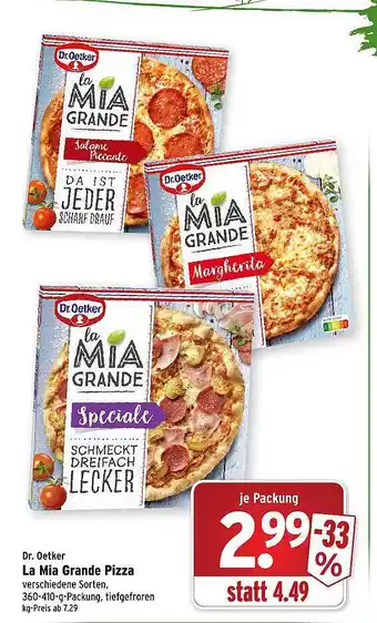 Wasgau Dr. oetker la mia grande pizza Angebot