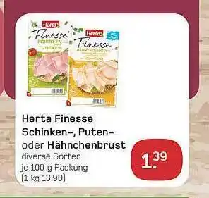 akzenta Herta finesse schinken-, puten- oder hähnchenbrust Angebot