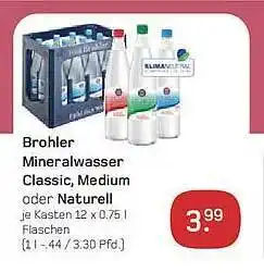 akzenta Brohler mineralwasser classic, medium oder naturell Angebot