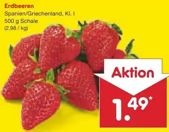 Netto Marken-Discount Erdbeeren 500 g Schale Angebot