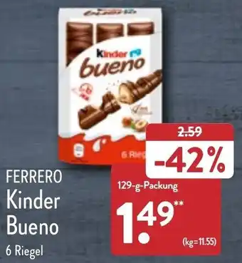 Aldi Nord Ferrero Kinder Bueno 129 g Packung Angebot