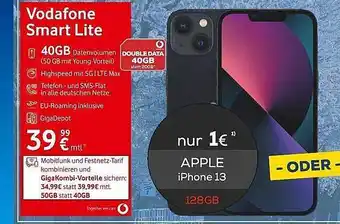 Euronics Berlet Vodafone smart lite Angebot