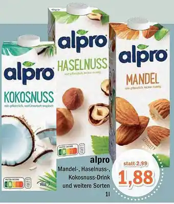 Aktiv Irma Alpro mandel-, haselnuss-, kokosnuss-drink Angebot
