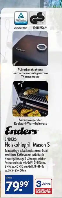 Aldi Nord Enders holzkohlegrill mason s Angebot