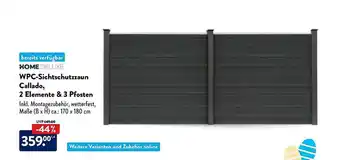 Aldi Nord Home deluxe wpc-sichtschutzzaun callado, 2 elemente & pfosten Angebot