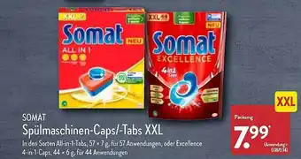 Aldi Nord Somat spülmaschinen-caps oder -tabs xxl Angebot