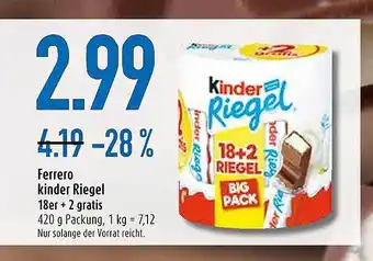 diska Ferrero kinder riegel Angebot