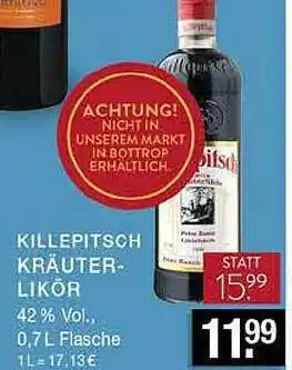 Edeka Zurheide Killepitsch kräuter-likör Angebot