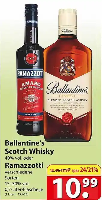 Famila Nord Ost Ballantine's scotch whisky oder ramazzotti Angebot