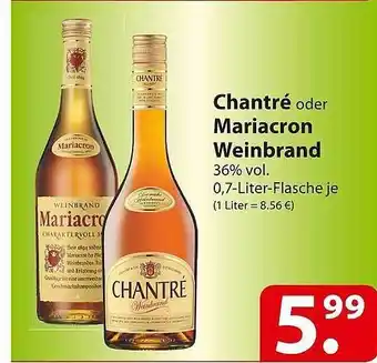 Famila Nord Ost Chantré oder mariacron weinbrand Angebot