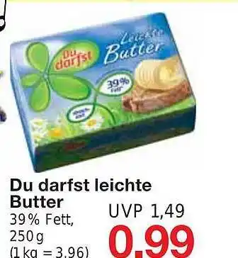 Jawoll Du darfst leichte butter Angebot