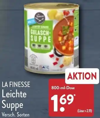 Aldi Nord La Finesse Leichte Suppe 800 ml Dose Angebot