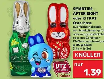 Kaufland Smarties after eight oder kitkat osterhase Angebot