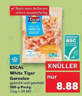 Kaufland Escal white tiger garnelen Angebot