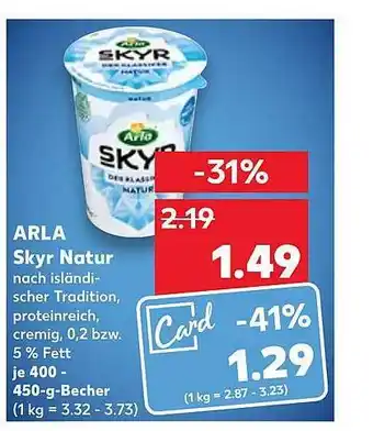 Kaufland Arla skyr natur Angebot