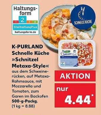 Kaufland K-purland schnelle küche >schnitzel metaxa style Angebot