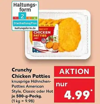 Kaufland Chunchy chicken patties Angebot