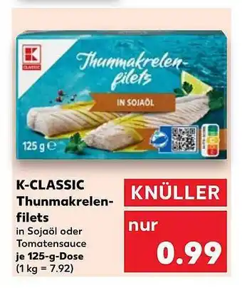 Kaufland K-classic thunmakrelen filets Angebot