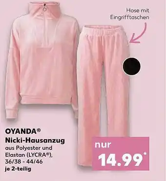 Kaufland Oyanda nicki-hausanzug Angebot