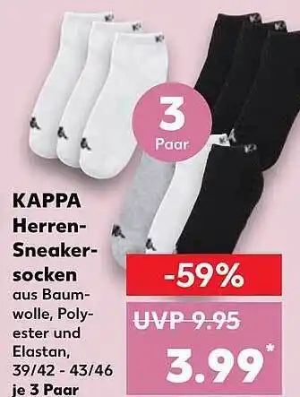 Kaufland Kappa herren-sneakersocken Angebot