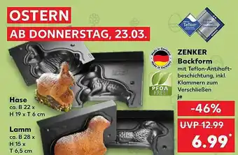 Kaufland Zenker backform hase oder lamm Angebot