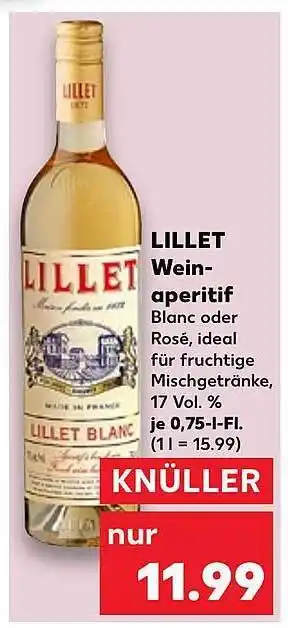 Kaufland Lillet wein aperitif Angebot