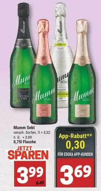 Marktkauf Mumm sekt Angebot