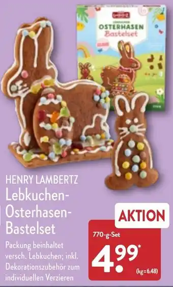 Aldi Nord Henry Lambertz Lebkuchen Osterhasen Bastelset 770 g Set Angebot