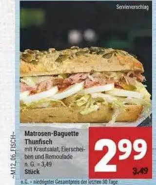 Marktkauf Matrosen-baguette thunfisch Angebot