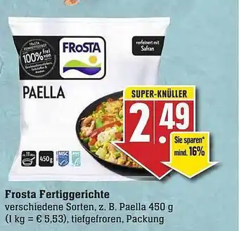 Scheck-in-Center Frosta fertiggerichte Angebot