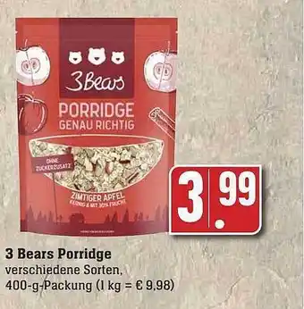 Scheck-in-Center 3 bears porridge Angebot