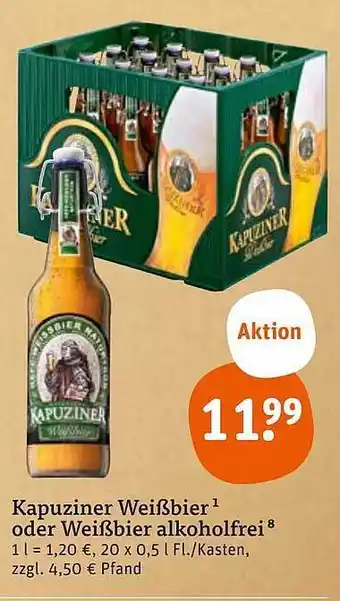 tegut Kapuziner weißbier oder weißbier alkoholfrei Angebot