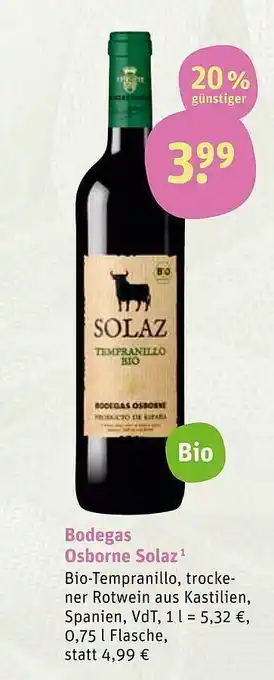 tegut Bodegas osborne solaz Angebot