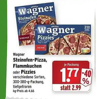 Wasgau Wagner steinofen-pizza flammkuchen oder pizzies Angebot