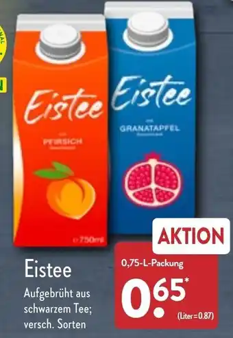 Aldi Nord Eistee 0,75 L Packung Angebot