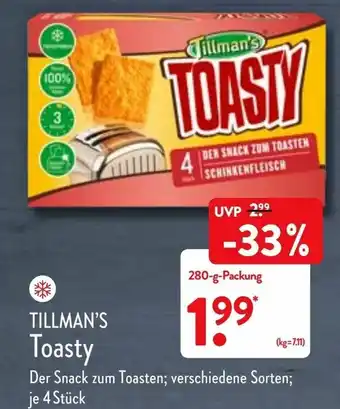 Aldi Nord Tillman's Toasty 4*70g Angebot