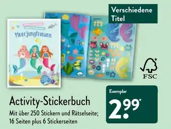 Aldi Nord Activity-Stickerbuch Angebot