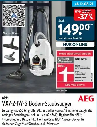 Aldi Nord AEG VX7-2-IW-S Boden-Staubsauger Angebot