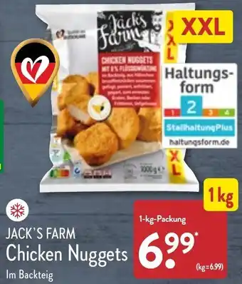 Aldi Nord Jack's Farm Chicken Nuggets 1 kg Packung Angebot