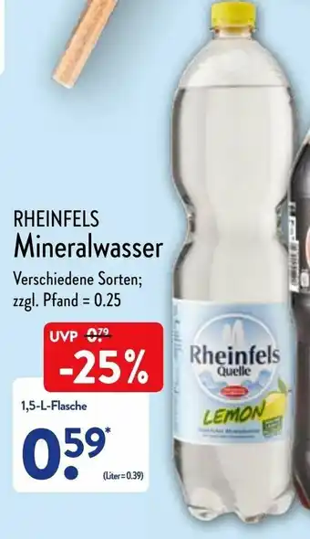 Aldi Nord Rheinfels Mineralwasser 1.5L Angebot