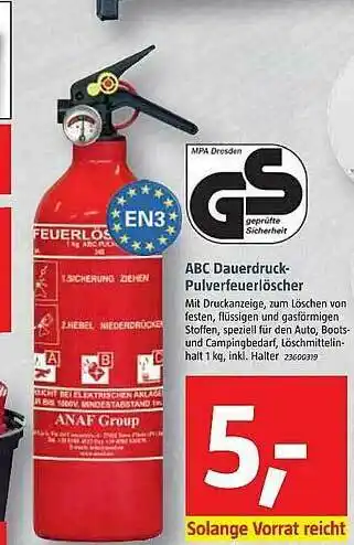 Bauhaus Abc Dauerdruck Pulverfeuerlöscher Angebot