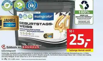 Bauhaus Geburtstagweiß Swingcolor Angebot